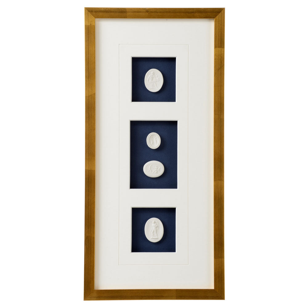 Chelsea House Intaglios On Navy I Shadowbox