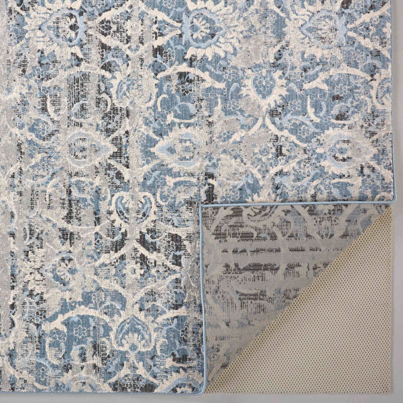 Feizy Ainsley Blue Ivory Machine Woven Rug