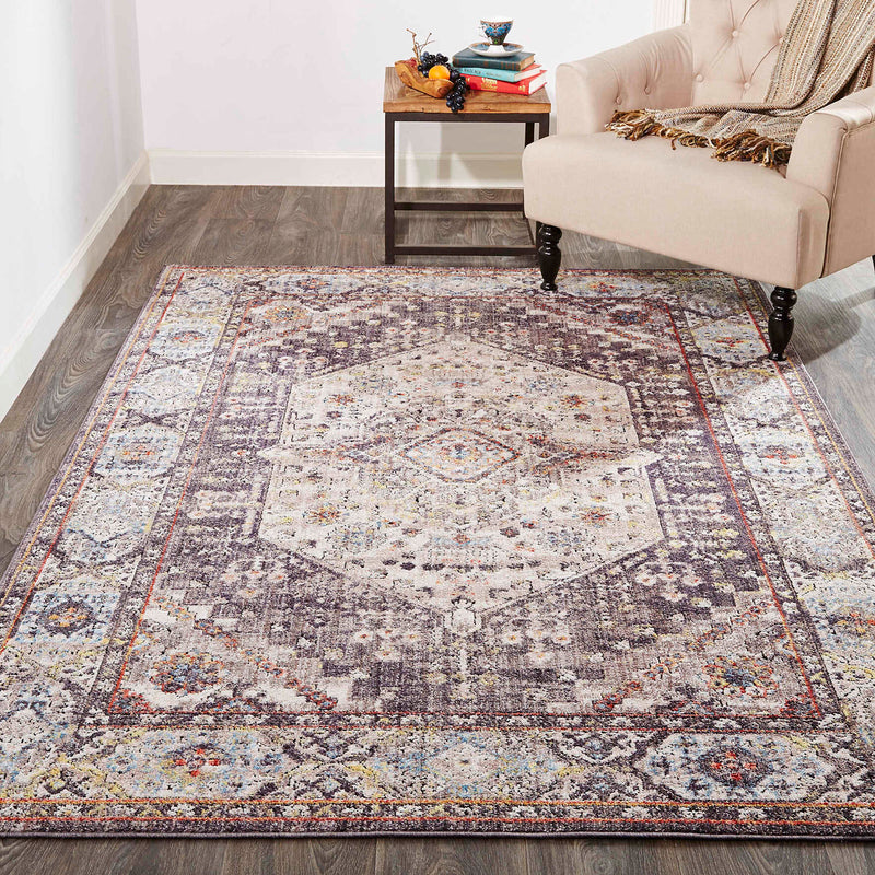 Feizy Armant Charcoal Multi Machine Woven Rug
