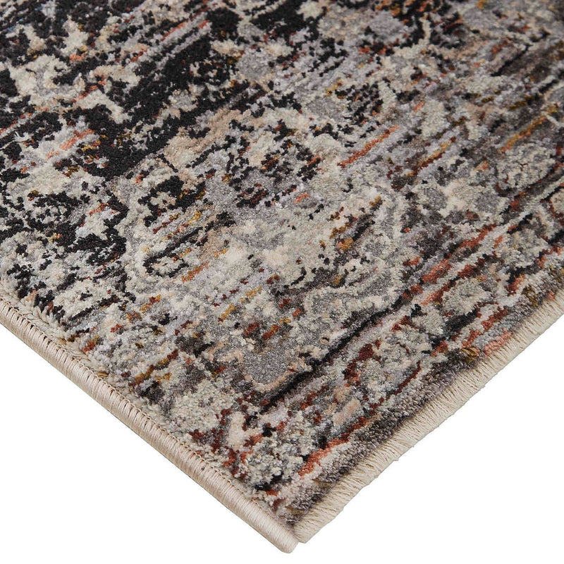 Feizy Caprio Blue Rust Machine Woven Rug