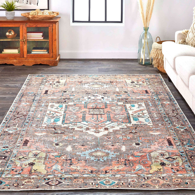 Feizy Percy Gray Multi Machine Woven Rug