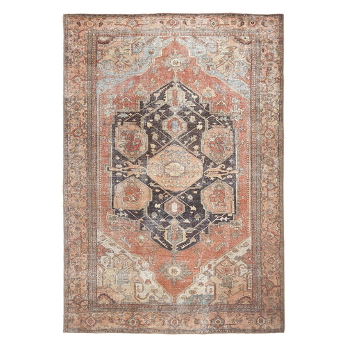 Feizy Percy Brown Rust Machine Woven Rug