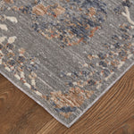 Feizy Thackery Charcoal Beige Machine Woven Rug