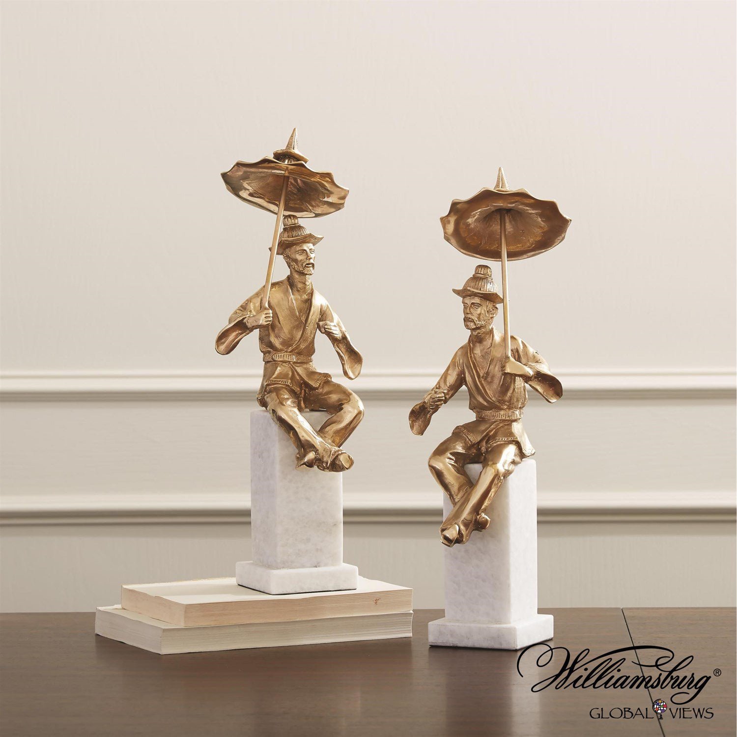 Global Views Hyson Right Facing Tea Drinking Man