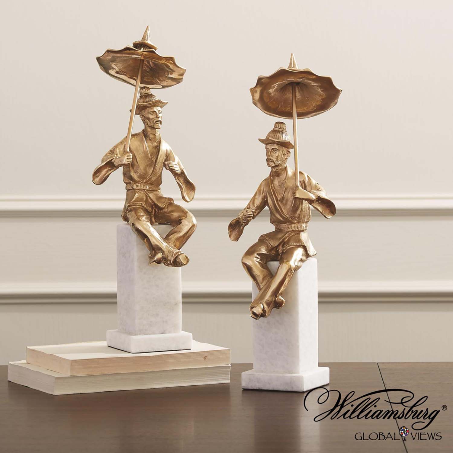 Global Views Bohea Left Facing Tea Drinking Man