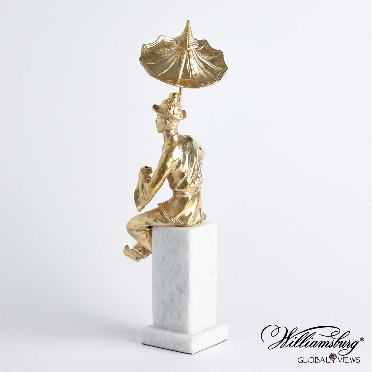 Global Views Bohea Left Facing Tea Drinking Man