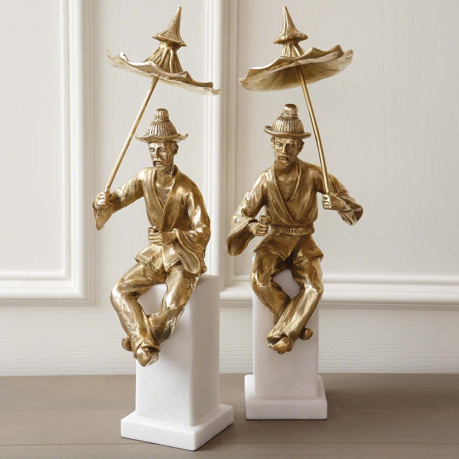 Global Views Bohea Left Facing Tea Drinking Man