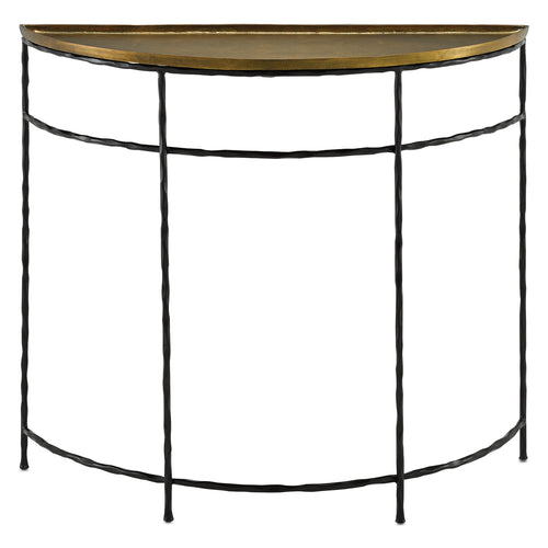 Currey & Co Boyles Demilune Console Table