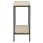 Currey & Co Boyles Travertine Side Table