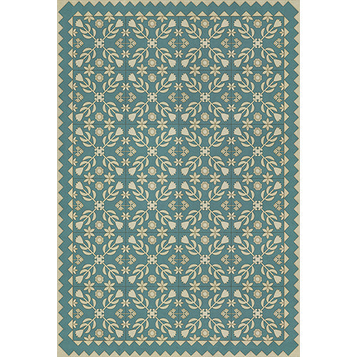 Floral Quilt - Odes and Elegies Vinyl Floorcloth