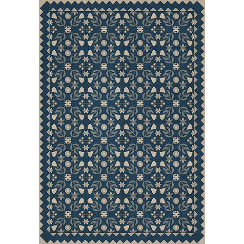 Floral Quilt - Spring Rain Vinyl Floorcloth