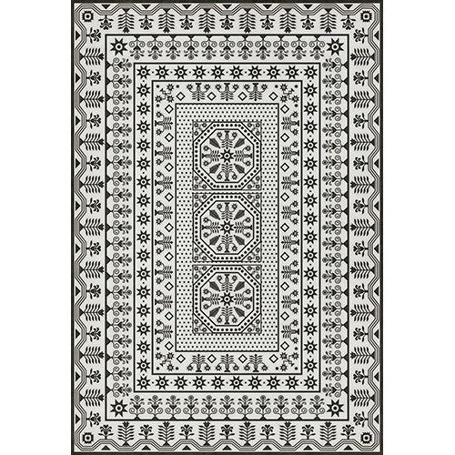 Embroidery - To The Moon Vinyl Floorcloth