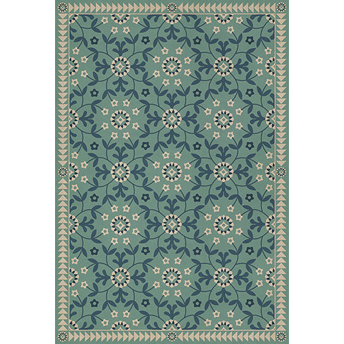 Whig Rose - Life is a Journey Vinyl Floorcloth