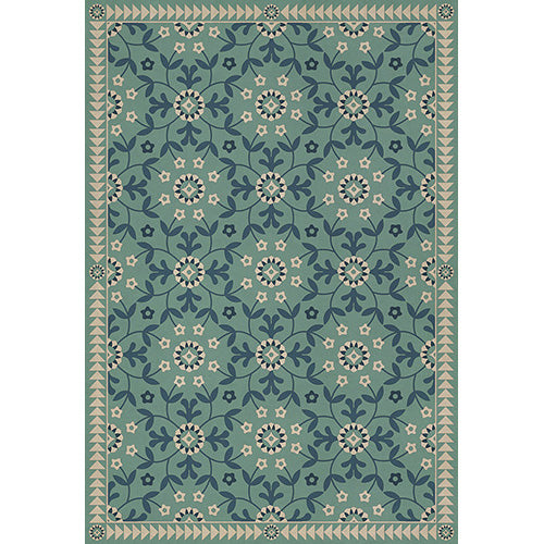 Whig Rose - Life is a Journey Vinyl Floorcloth