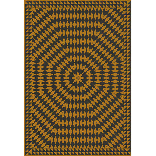 Sunburst - Swinging Lamps At Night Vinyl Floorcloth