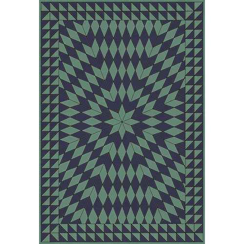 Sunburst - Winter in the Shade Vinyl Floorcloth