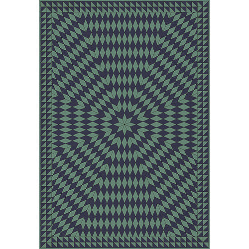 Sunburst - Winter in the Shade Vinyl Floorcloth