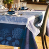 Garnier Thiebaut Hortensias Bleu Jacquard Tablecloth
