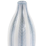 Blue and White Chevron Ceramic Vase Set of 3