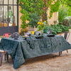 Garnier Thiebaut Rose Des Vents Encre Jacquard Tablecloth