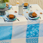 Garnier Thiebaut Mille Oceans Ecume Jacquard Tablecloth