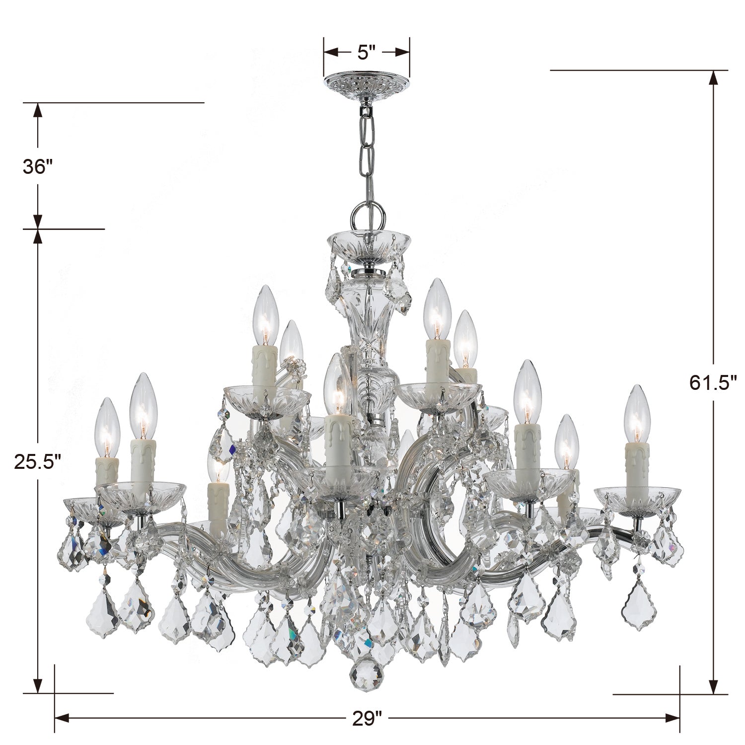 Crystorama Maria Theresa 4379 12-Light Chandelier