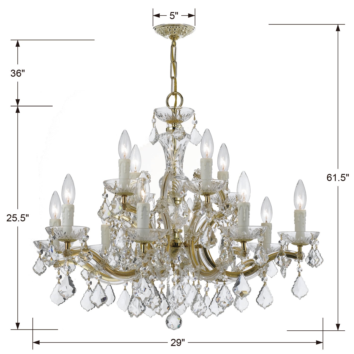 Crystorama Maria Theresa 4379 12-Light Chandelier