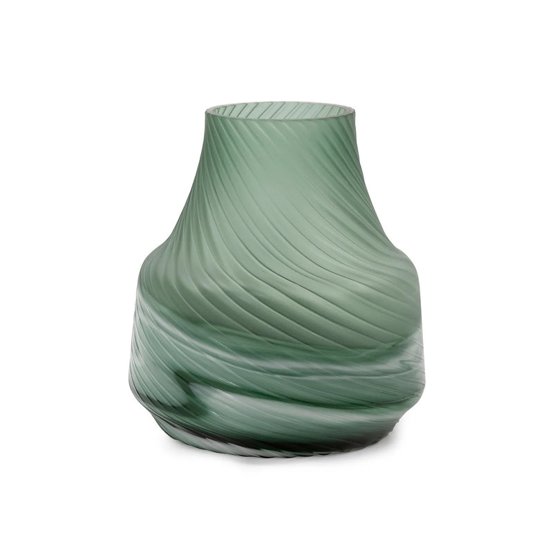Teal Swirl Vase