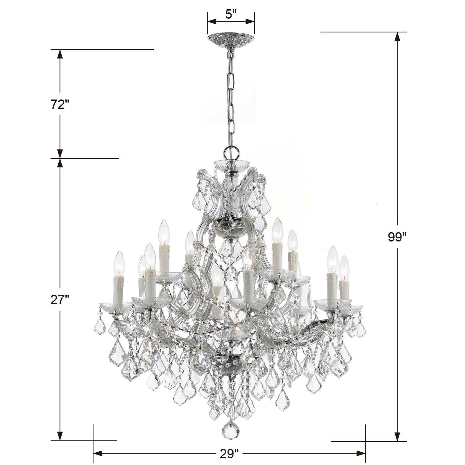Crystorama Maria Theresa 4412 13-Light Chandelier