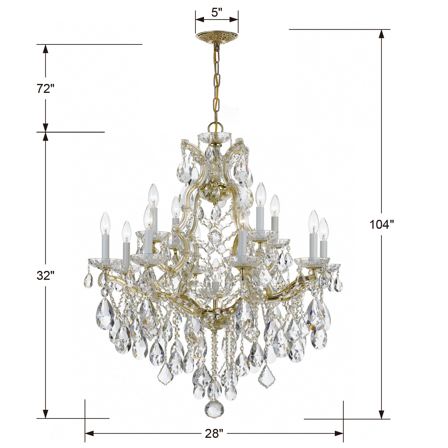 Crystorama Maria Theresa 13-Light Chandelier 4413