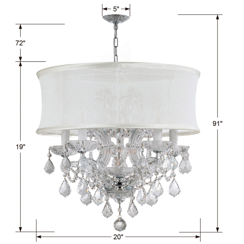 Crystorama Brentwood Smooth Shade Mini Chandelier