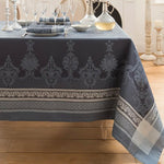 Garnier Thiebaut Fontainebleau Gris Jacquard Tablecloth