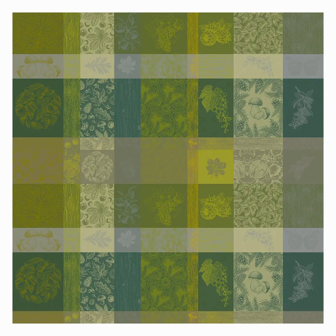Garnier Thiebaut Mille Bois Dautomne Mousse Jacquard Tablecloth