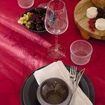 Garnier Thiebaut Orchidees Bordeaux Jacquard Tablecloth