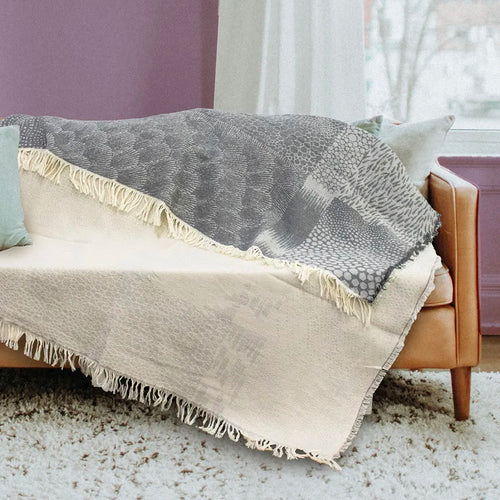 Garnier Thiebaut Matieres Plaid Nuage Jacquard Bed Throw Blanket