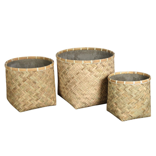 Dunlap Bamboo Basket Set of 3