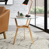 Round Gold Metal Side Table