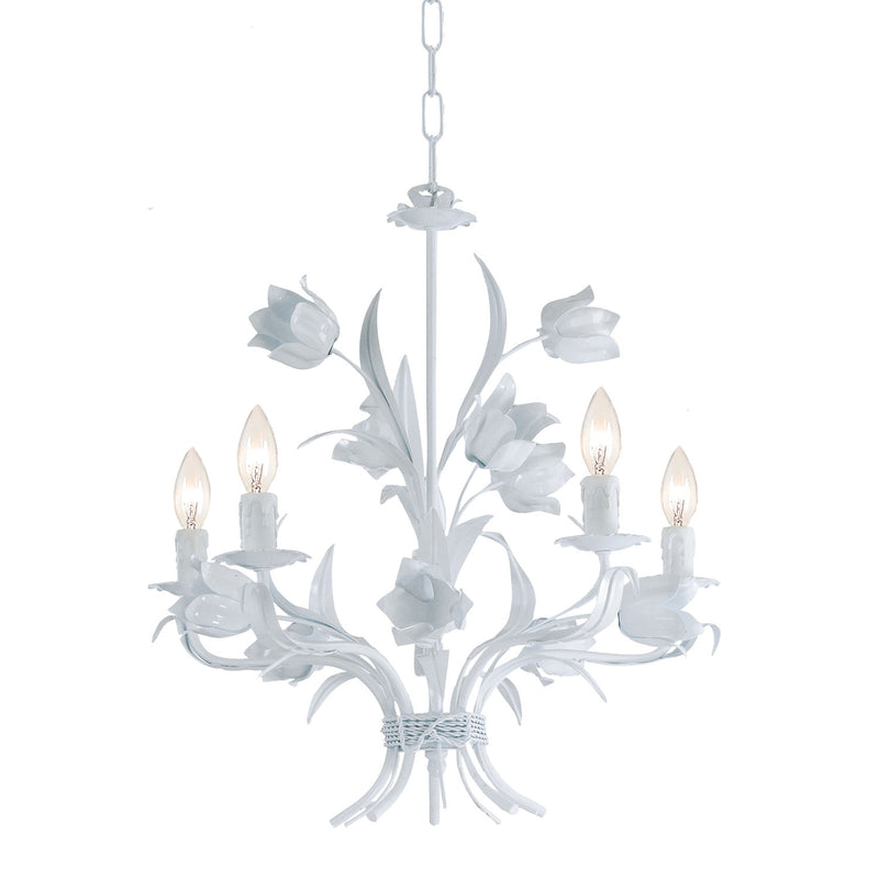 Crystorama Southport White 5-Light Chandelier