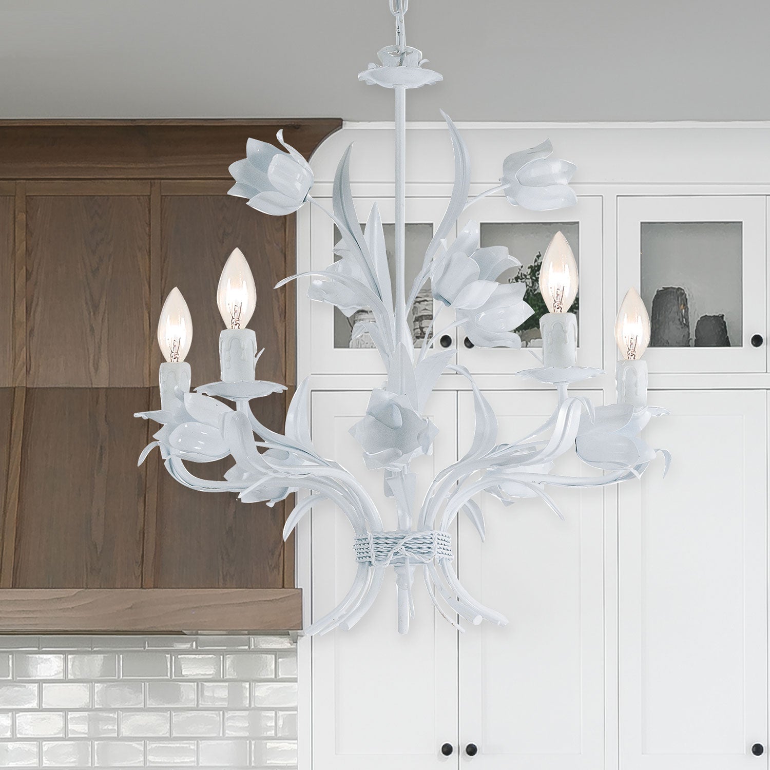 Crystorama Southport White 5-Light Chandelier