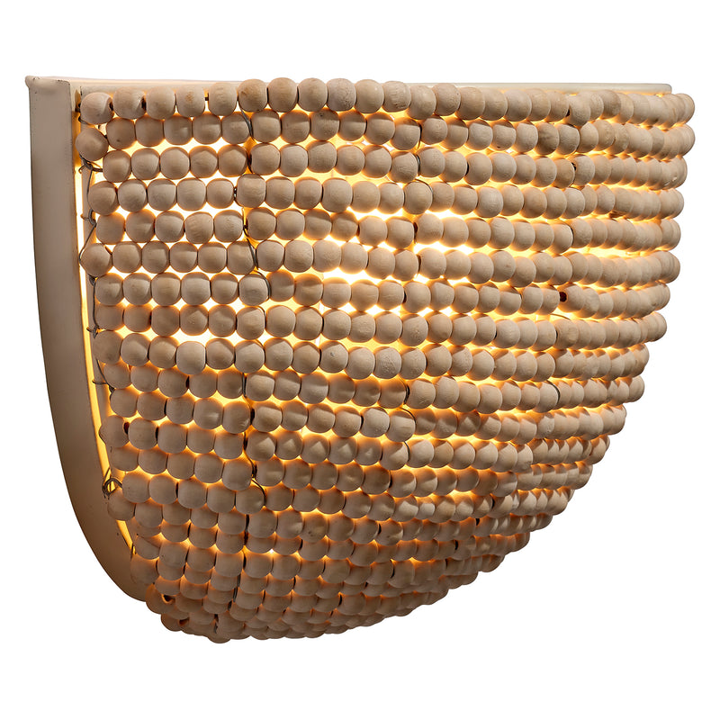 Jamie Young Barnacle Beaded Demi Lune Wall Sconce