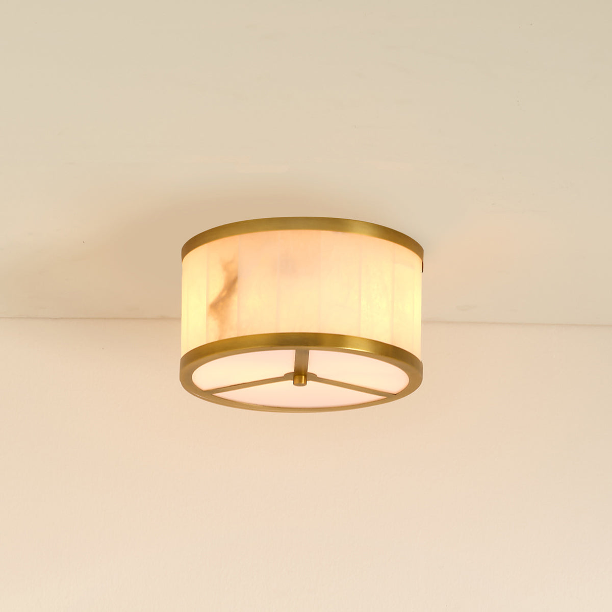 Jamie Young Upsala Alabaster Flush Mount Ceiling Light