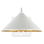 Currey & Co Serpa Single White Wall Sconce