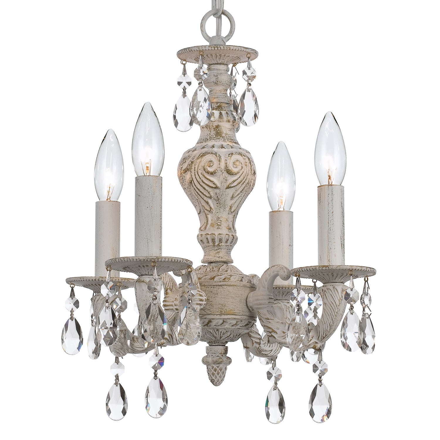Crystorama Paris Market Crystal Drop 5024 4-Light Mini Chandelier