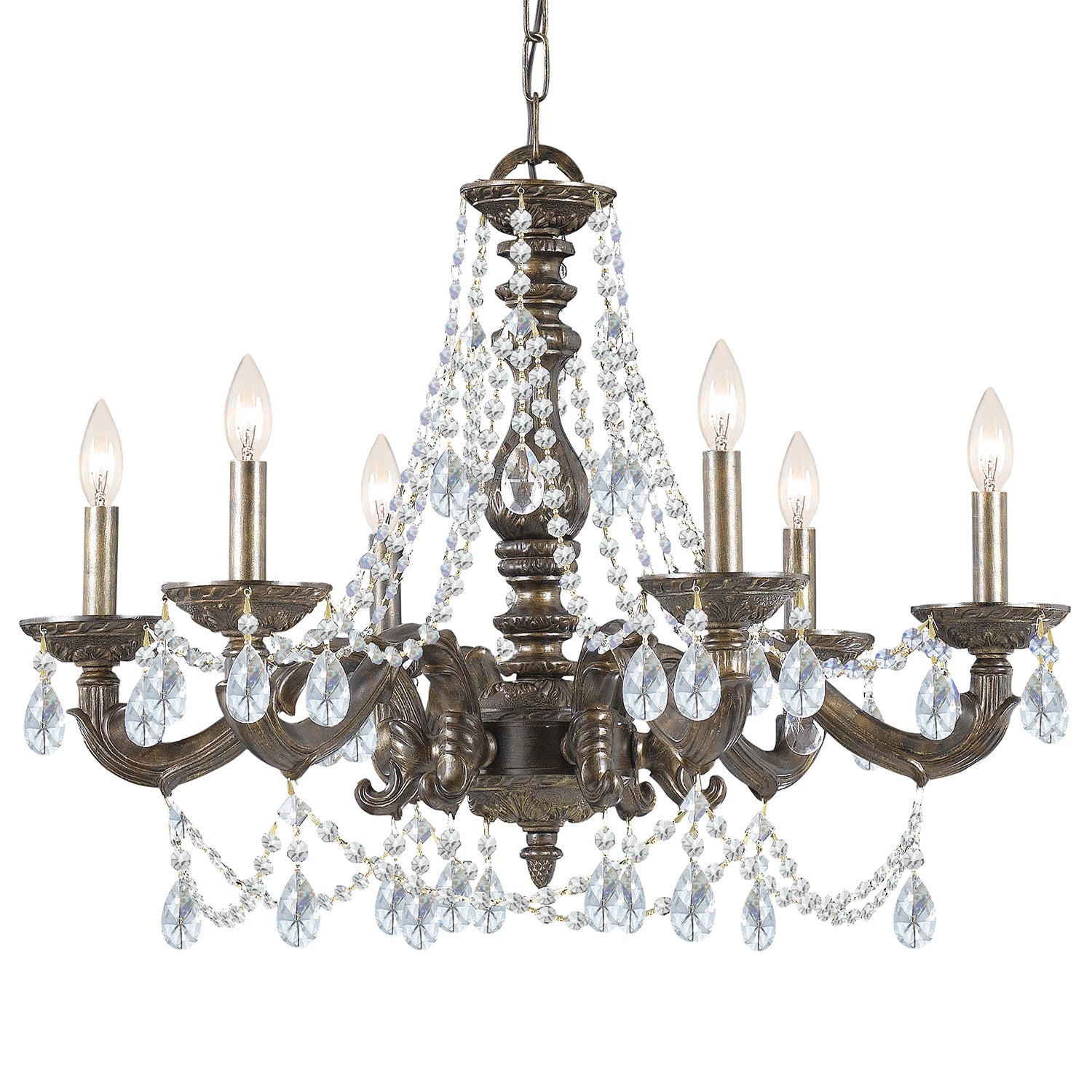 Crystorama Paris Market Crystal Drop 5026 6-Light Chandelier