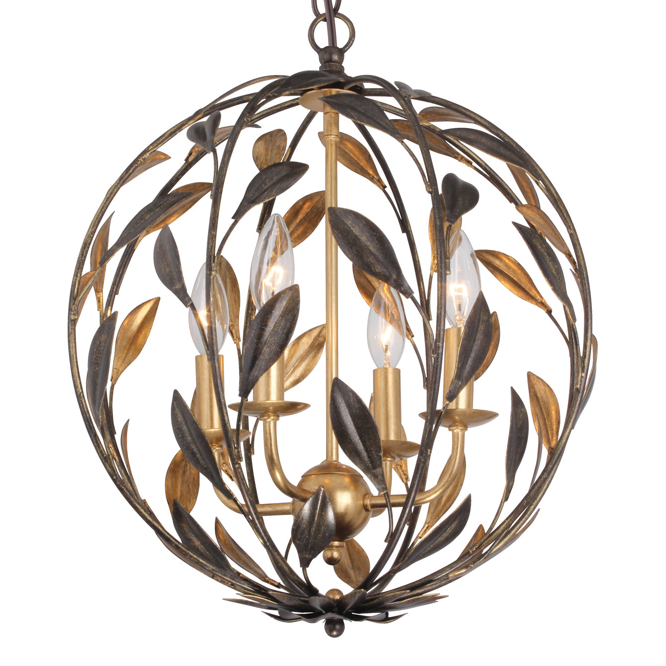 Crystorama Broche 4-Light Mini Chandelier