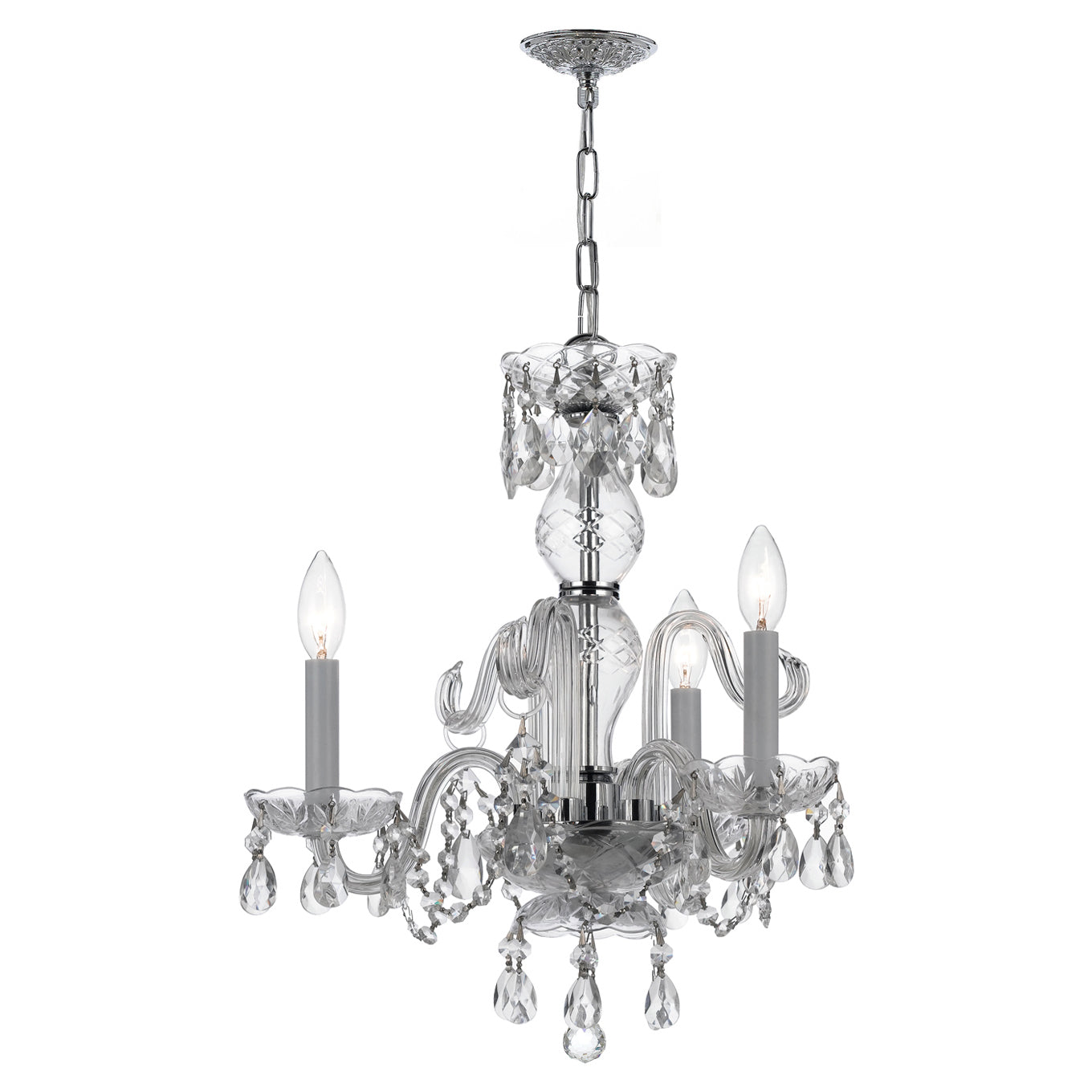 Crystorama Traditional Crystal 5044 3-Light Mini Chandelier