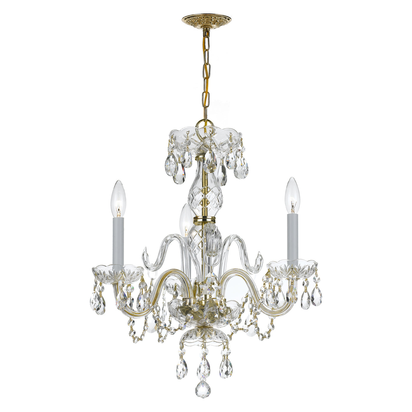 Crystorama Traditional Crystal 5044 3-Light Mini Chandelier