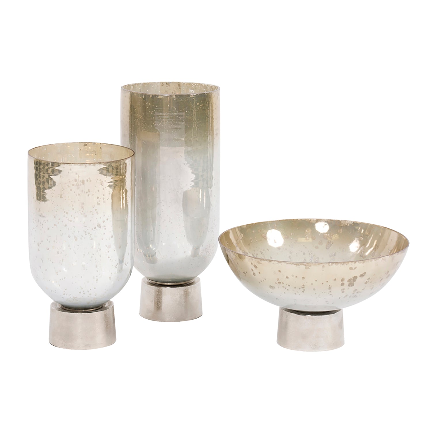 Grotto Glass Round Footed Vase