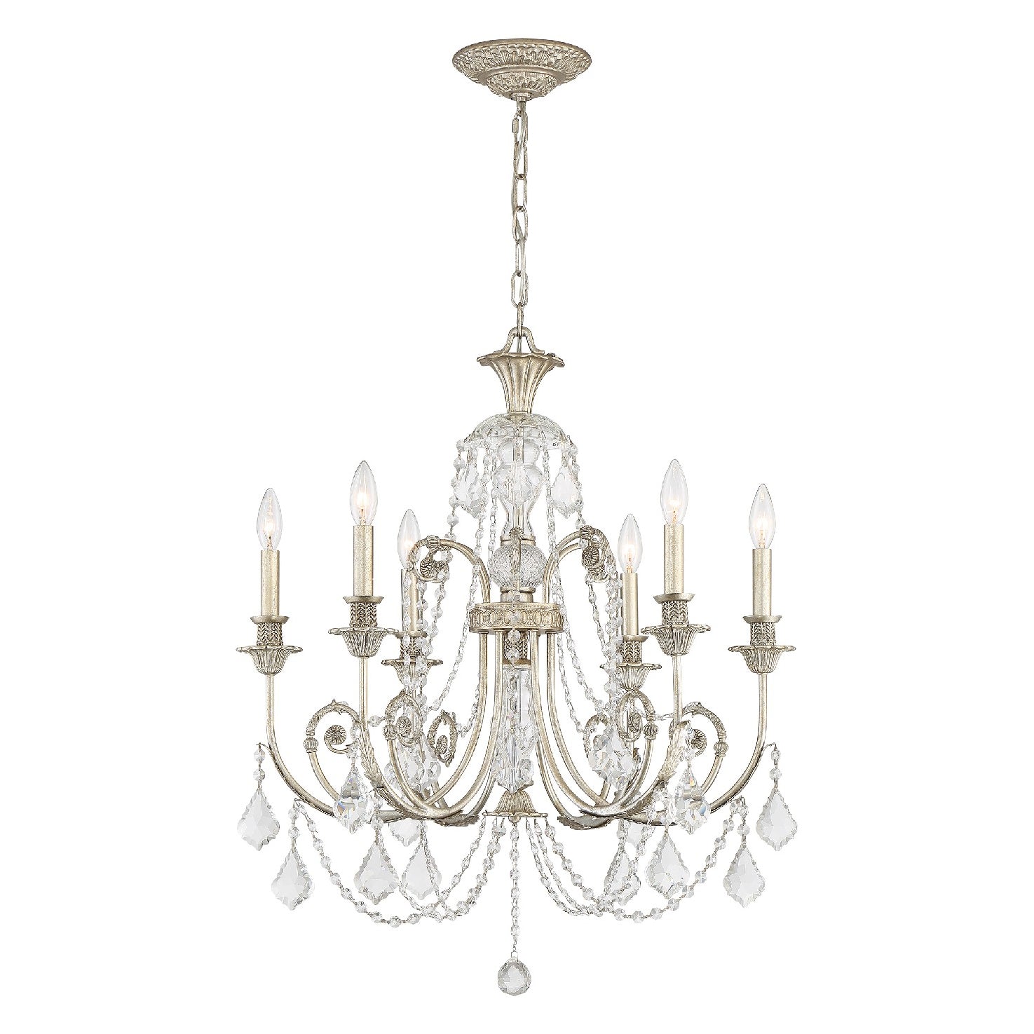 Crystorama Regis Crystal Drops 5116 6-Light Chandelier