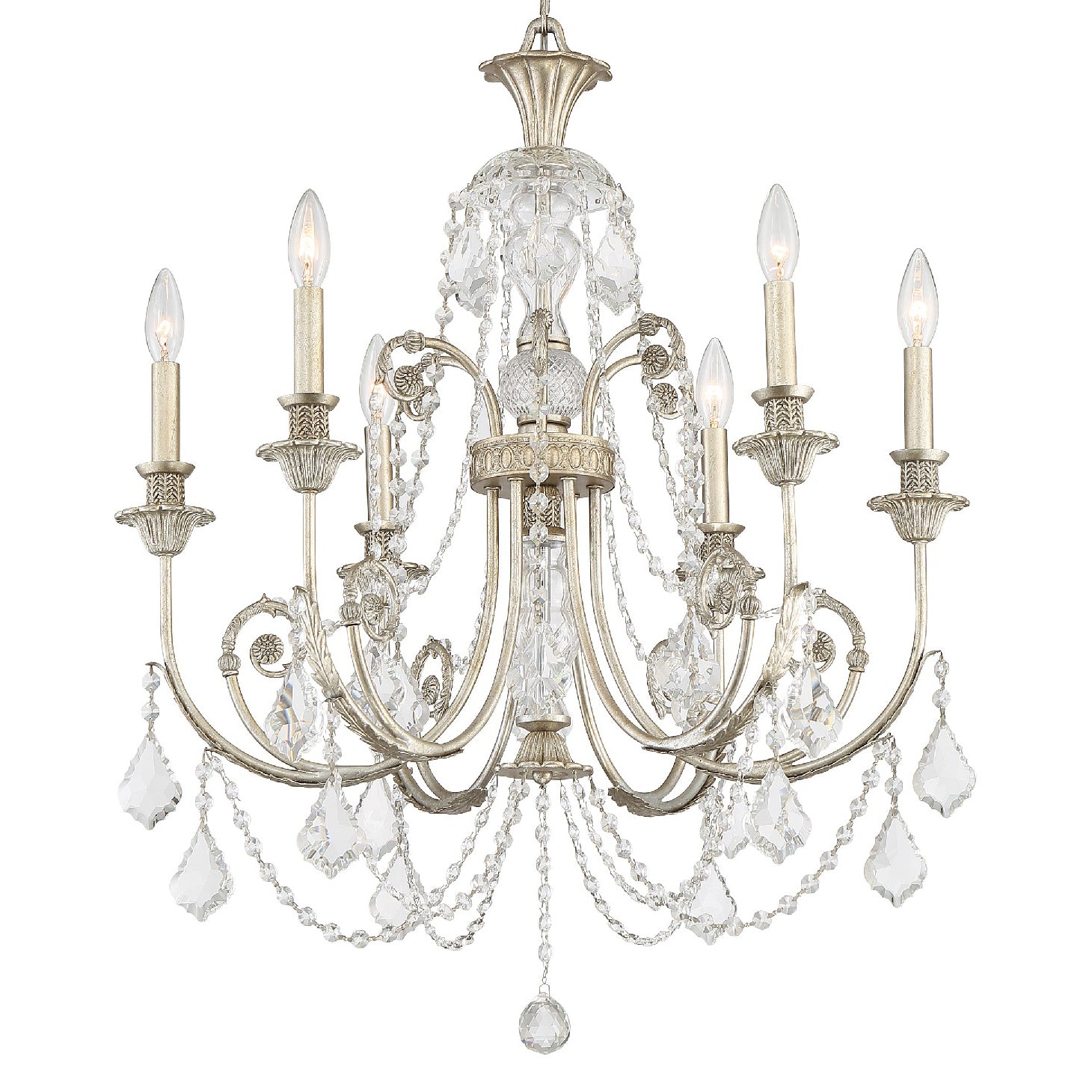 Crystorama Regis Crystal Drops 5116 6-Light Chandelier